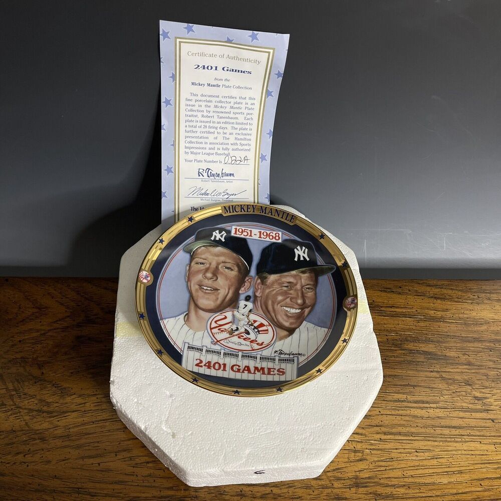 Mickey Mantle 2401‎ Games 1995 6.5" Hamilton Plate